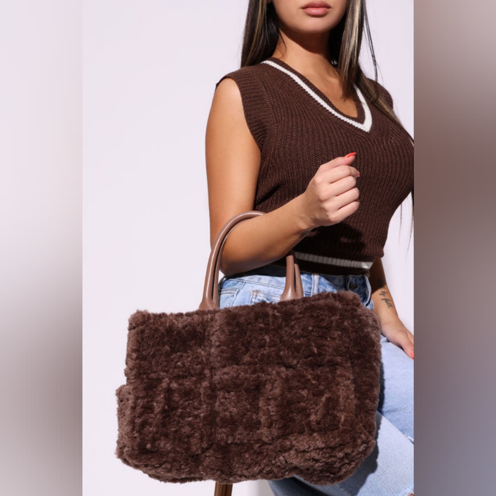 Fashion Nova Brown Tote Bag